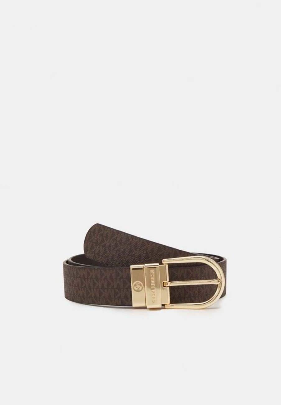 Clearance Michael Michael Kors Reversible Belt Belt Brown/Chocolate/Gold-Coloured