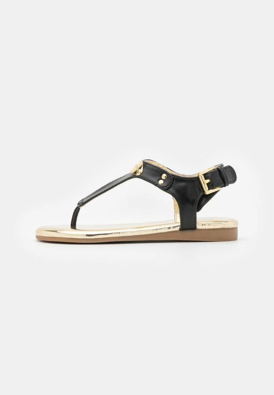 Best Michael Michael Kors Tilly Jane T-Bar Sandals Black Smooth