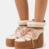 New Michael Michael Kors Zelda Bootie Lace-Up Ankle Boots Natural/Luggage