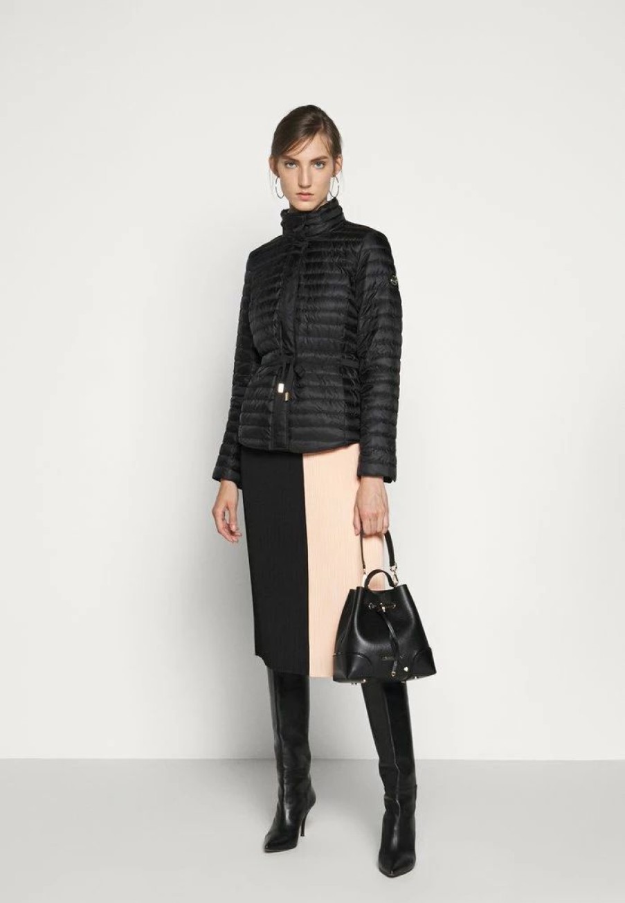 Online Michael Michael Kors Belted Down Jacket Black