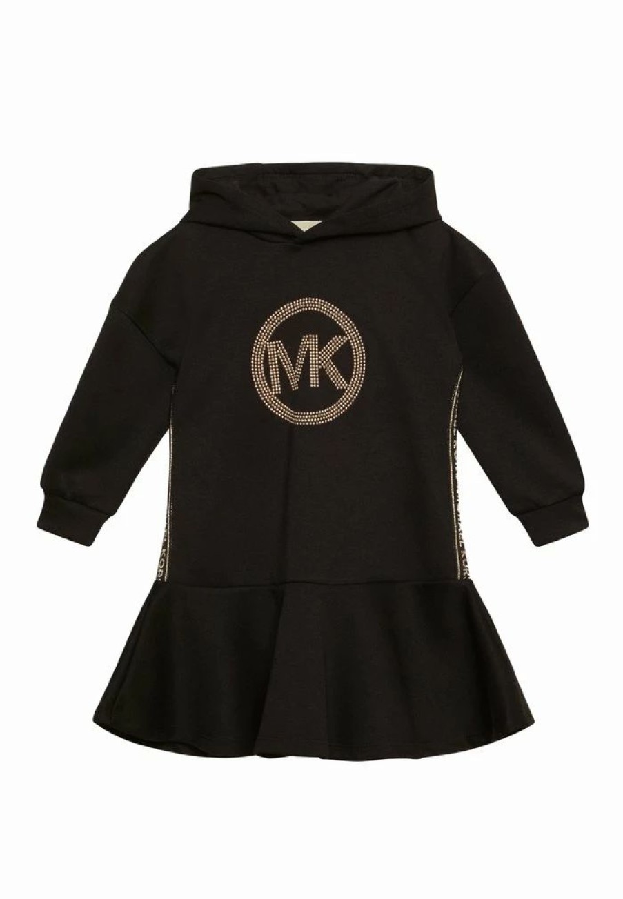 Hot Michael Michael Kors Hooded Dress Jersey Dress Black