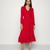 Best Michael Michael Kors Wrap Day Dress Crimson