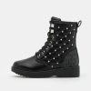 Clearance Michael Michael Kors Haskell Jaelyn Lace-Up Ankle Boots Black