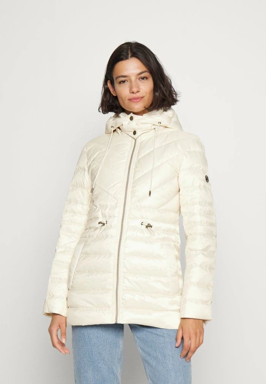 Wholesale Michael Michael Kors Binding Puffer Down Jacket Bone