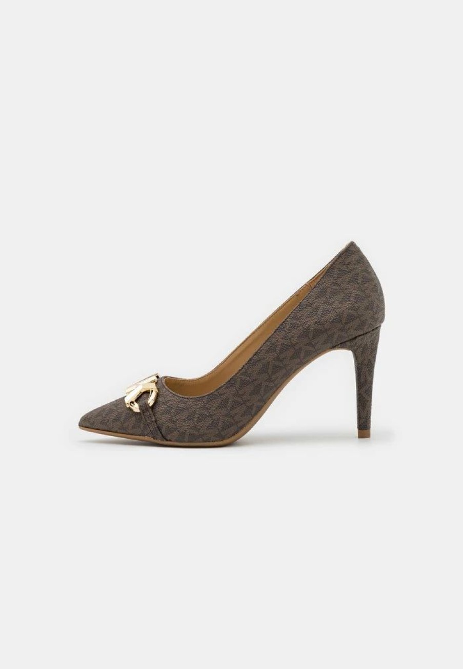 New Michael Michael Kors Izzy Flex Classic Heels Brown