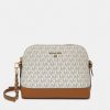 Online Michael Michael Kors Jet Charm Dome Across Body Bag Vanilla/Acorn