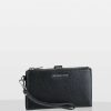 Hot Michael Michael Kors Jet Set Doublezip Wristlet Wallet Black