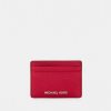 New Michael Michael Kors Jet Set Card Holder Wallet Crimson