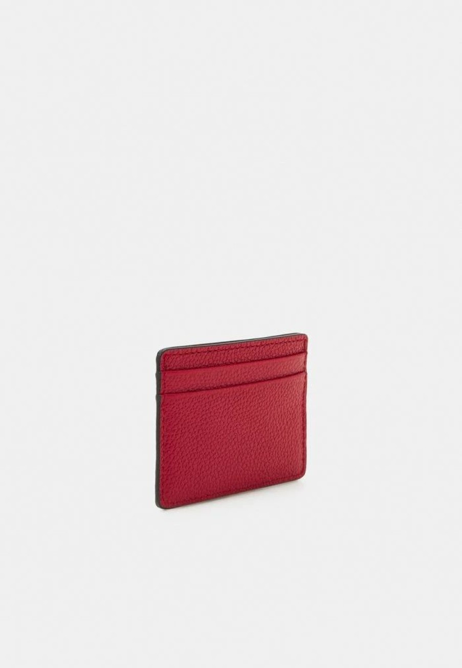 New Michael Michael Kors Jet Set Card Holder Wallet Crimson