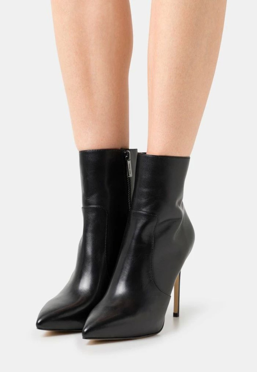 Online Michael Michael Kors Rue Stiletto Bootie High Heeled Ankle Boots Black