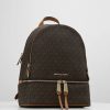 New Michael Michael Kors Rhea Zip Back Pack Rucksack Brown