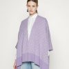 Online Michael Michael Kors Bold Intarsia Poncho Cape Lavender Mist