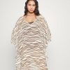 Clearance Michael Michael Kors Diagonal Belt V Neck Caftan Beach Accessory Bone