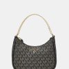 Wholesale Michael Michael Kors Jet Set Charm Chain Pouchette Handbag Black/Gold