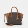 New Michael Michael Kors Avril Satchel Handbag Brown/Acorn