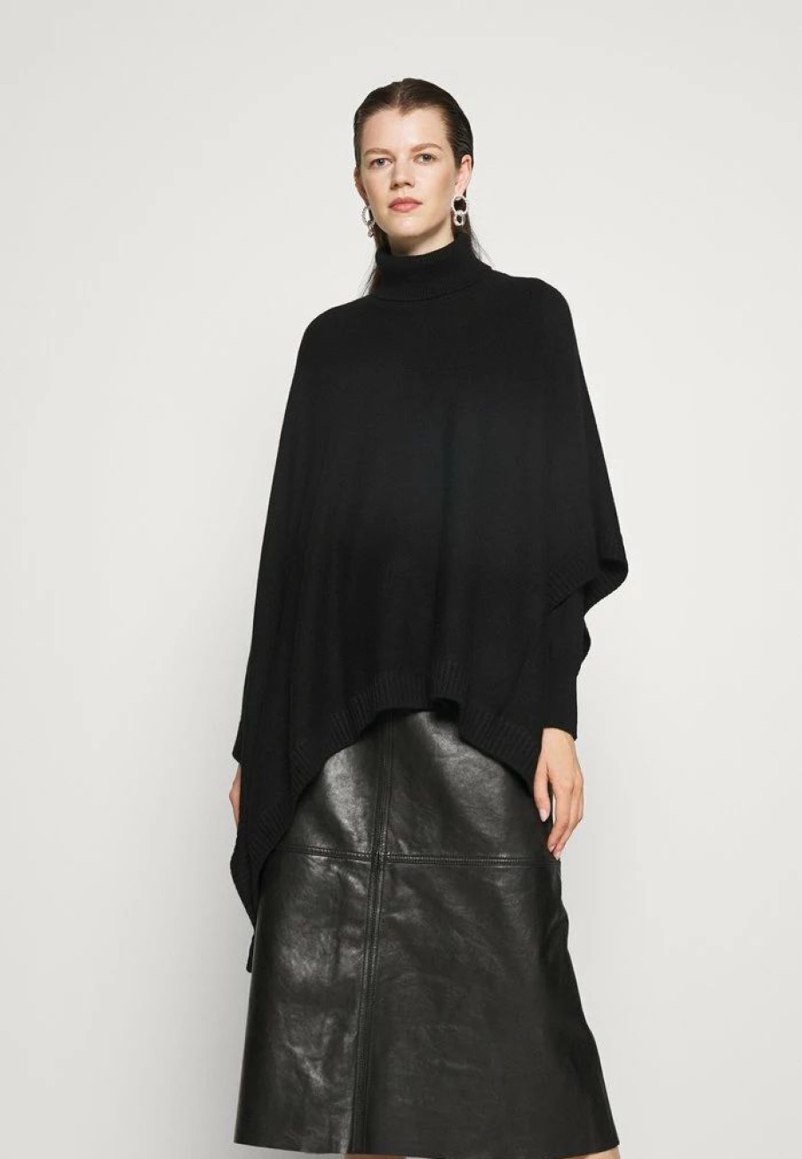 Hot Michael Michael Kors Asym Poncho Cape Black