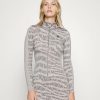 Hot Michael Michael Kors Half Zip Mini Jumper Dress Nickel