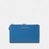 Wholesale Michael Michael Kors Jet Set Doublezip Wristlet Wallet Heritge Blue