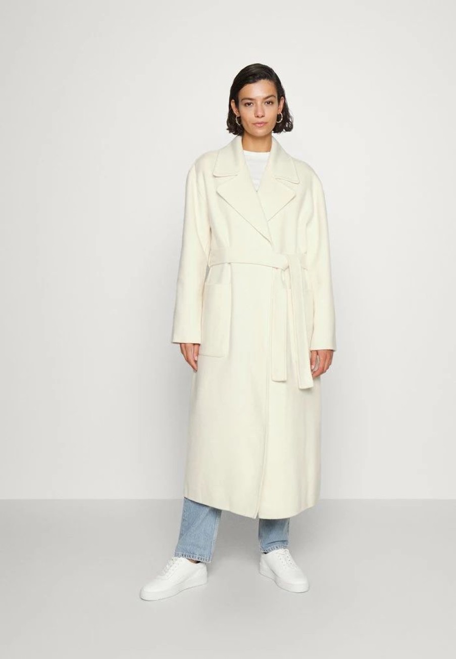 New Michael Michael Kors Doubleface Robe Coat Classic Coat Bone