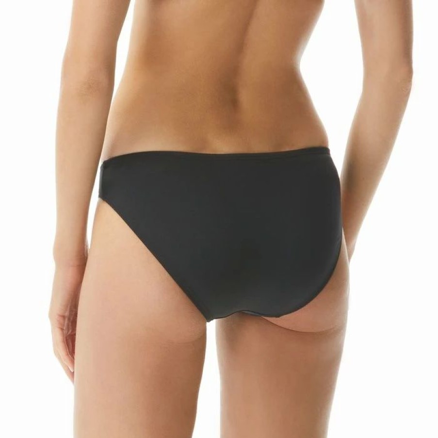 Online Michael Michael Kors Iconic Solids Classic Bottom Bikini Bottoms Black