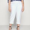 New Michael Michael Kors Solid Rolld Cuf Trousers White