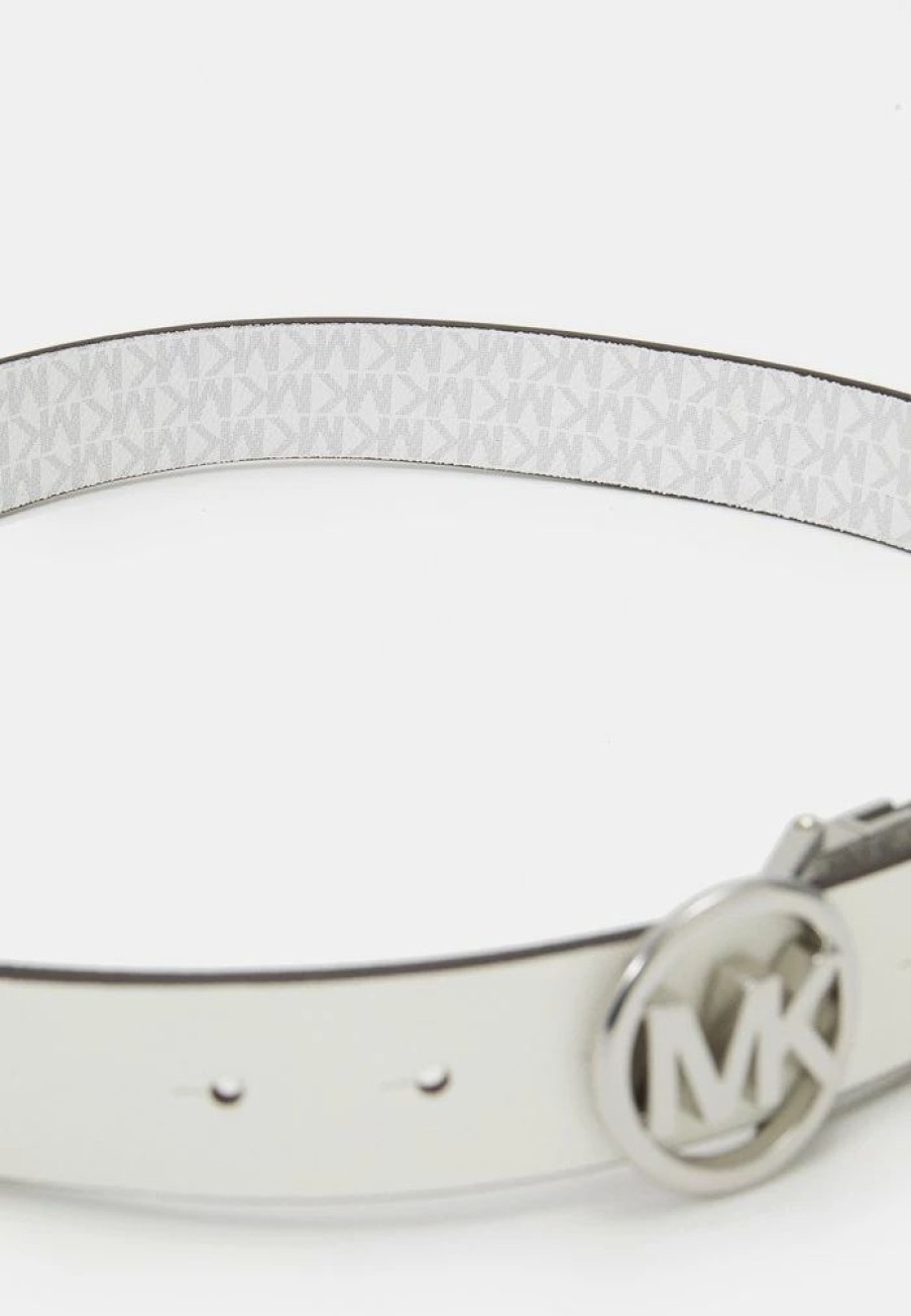 Clearance Michael Michael Kors Reversible Belt Belt Optic White