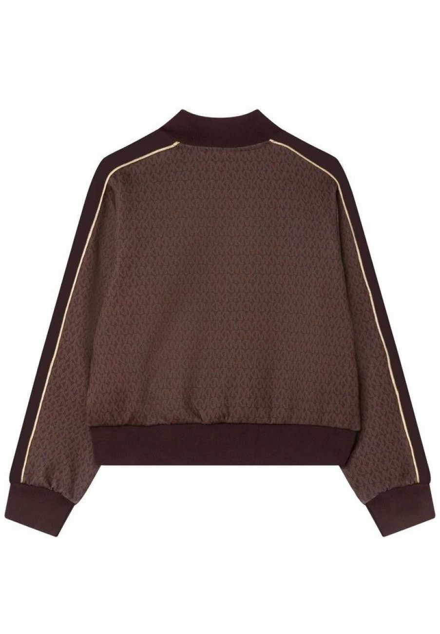 Hot Michael Michael Kors Cardigan Zip-Up Sweatshirt Brown