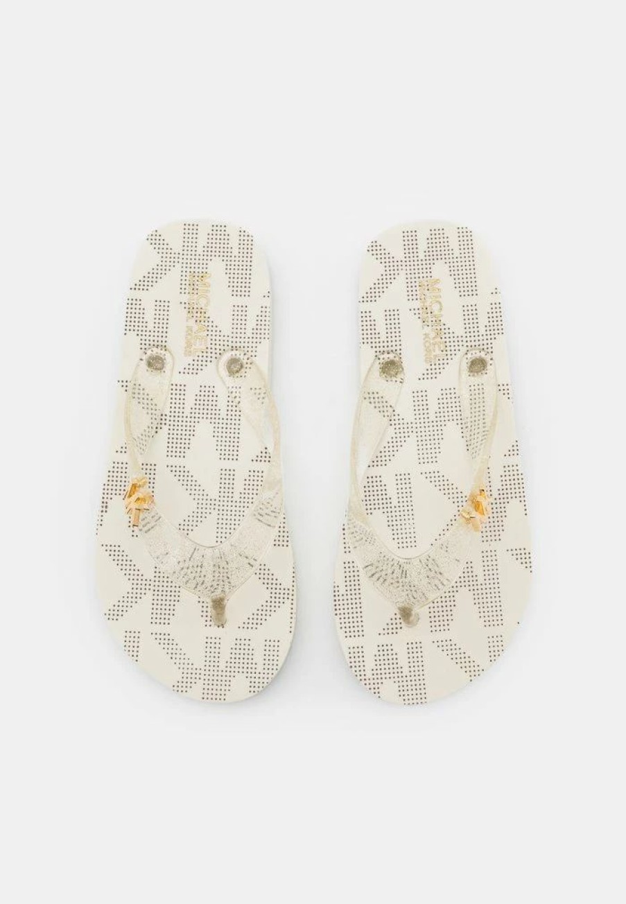 Best Michael Michael Kors Endine Oversized T-Bar Sandals Vanilla