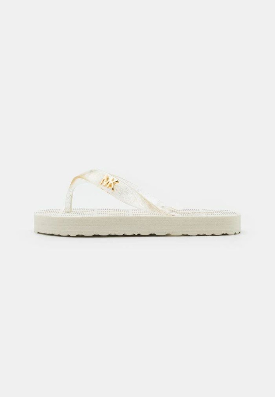 Best Michael Michael Kors Endine Oversized T-Bar Sandals Vanilla