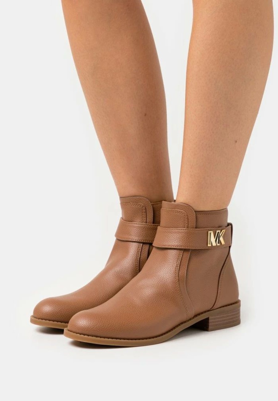 Online Michael Michael Kors Jilly Flat Bootie Ankle Boots Luggage