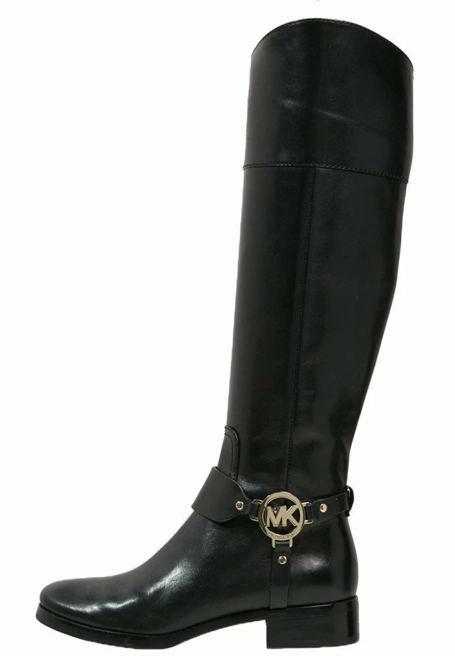 New Michael Michael Kors Fulton Harness Boots Black