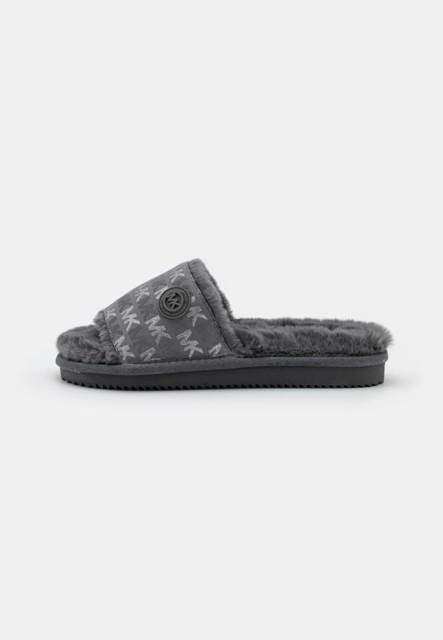 Wholesale Michael Michael Kors Janis Slide Slippers Heather Grey