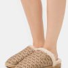 New Michael Michael Kors Janis Slippers Beige/Multicolor