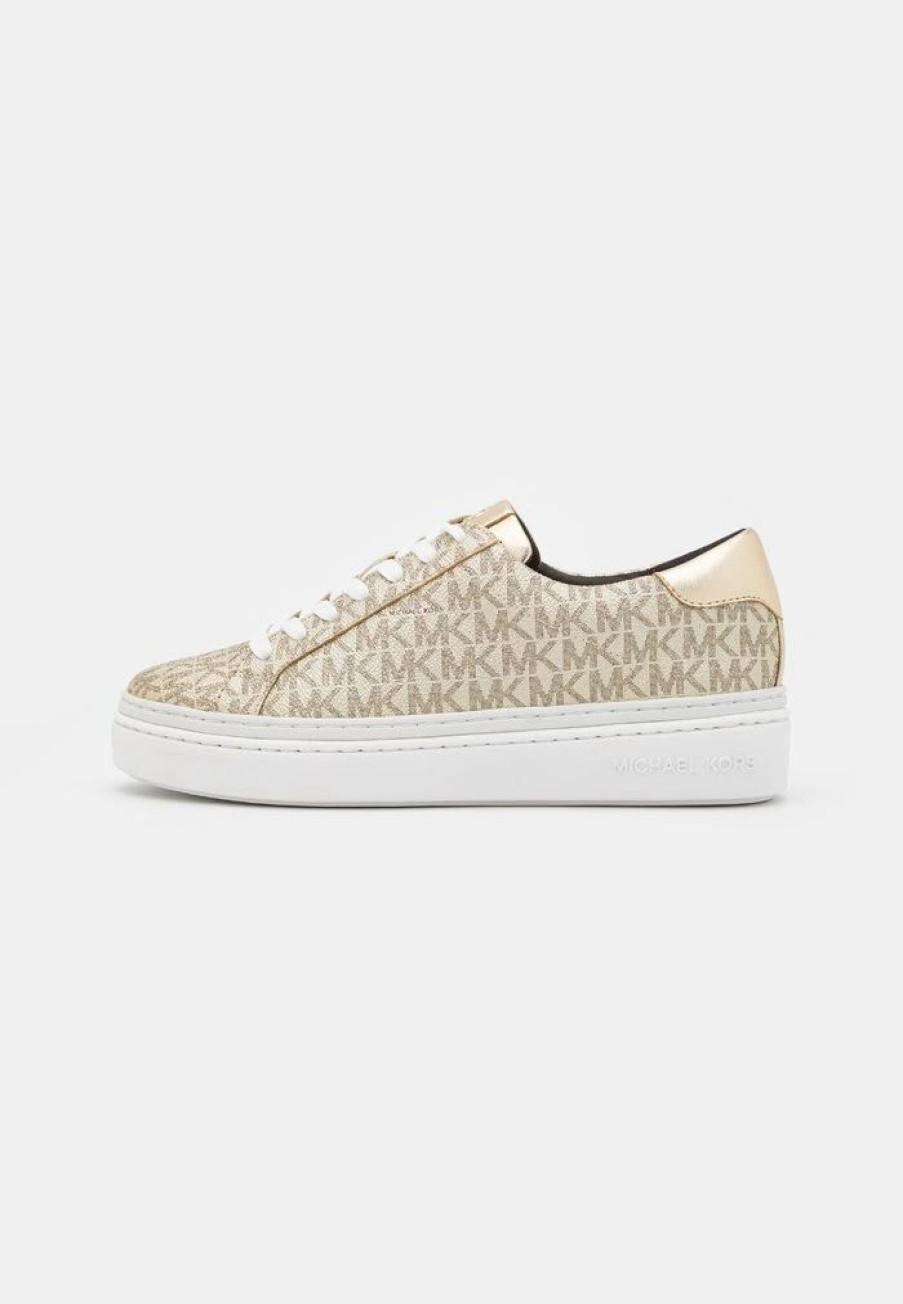 Best Michael Michael Kors Chapman Lace Up Trainers Pale Gold