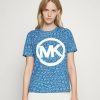 New Michael Michael Kors Zalando Tee Print T-Shirt River Blue