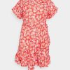 Online Michael Michael Kors Palm Ruffle Wrap Dress Day Dress Sangria