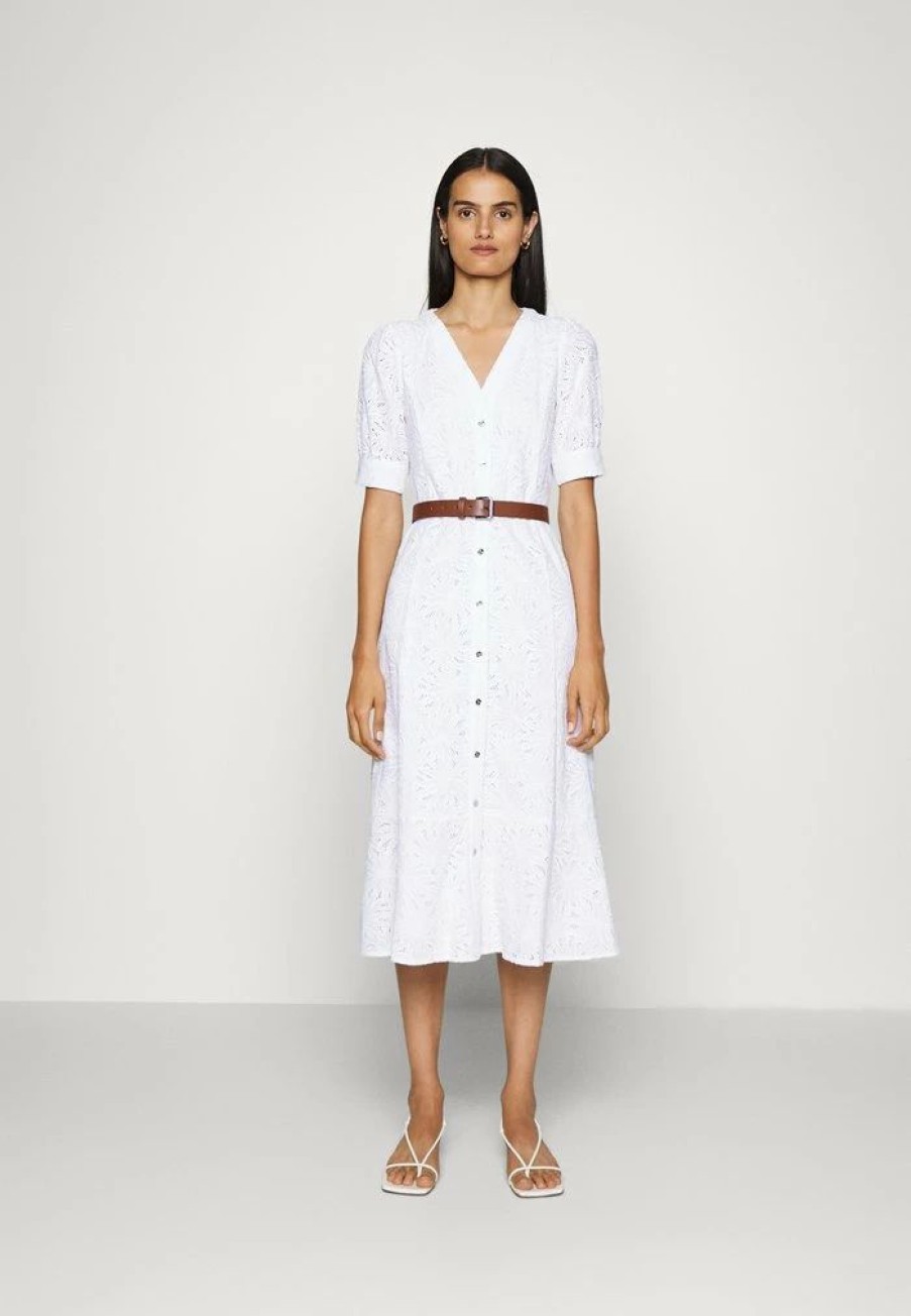 Best Michael Michael Kors Midi Shirt Dress White