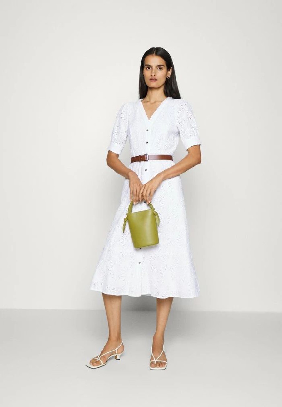 Best Michael Michael Kors Midi Shirt Dress White