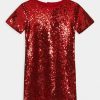 Best Michael Michael Kors Short Sleeved Dress Cocktail Dress / Party Dress Rouge Profond