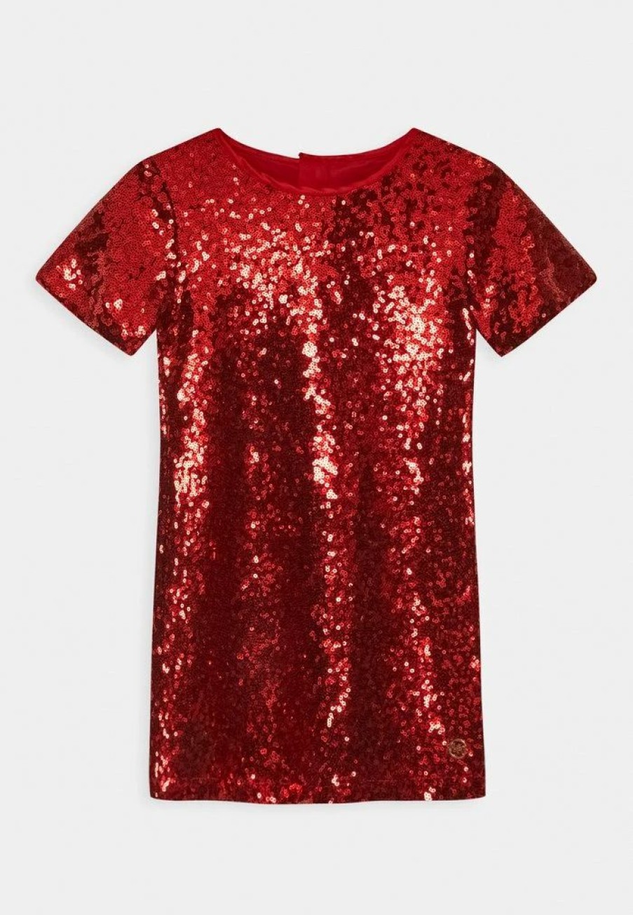 Best Michael Michael Kors Short Sleeved Dress Cocktail Dress / Party Dress Rouge Profond