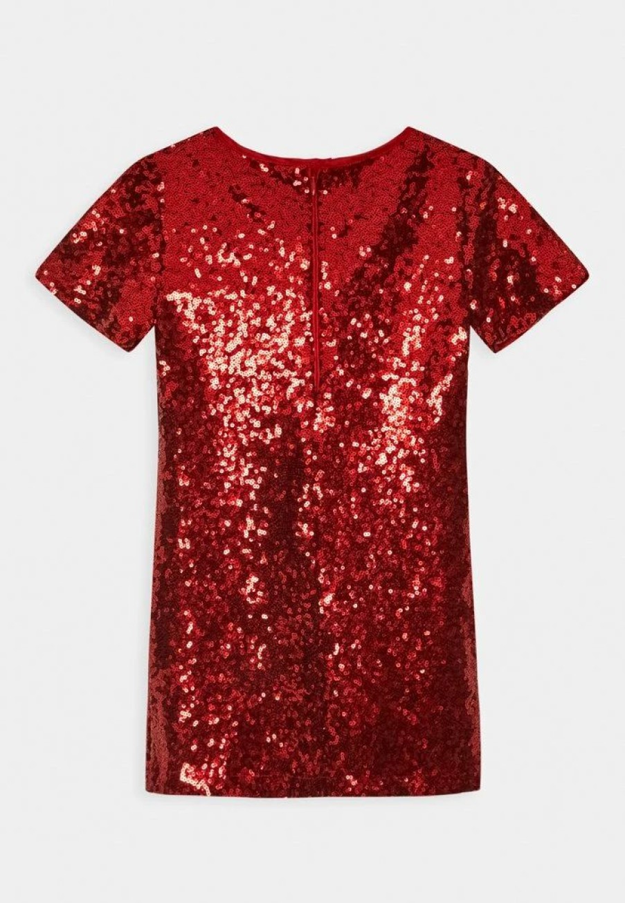 Best Michael Michael Kors Short Sleeved Dress Cocktail Dress / Party Dress Rouge Profond