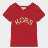 Best Michael Michael Kors Sleeves Tee Print T-Shirt Red