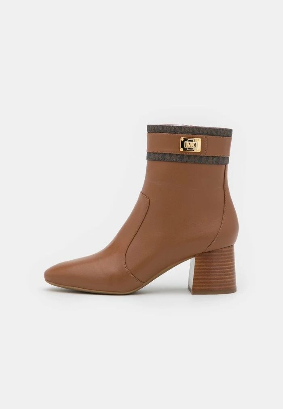 Hot Michael Michael Kors Padma Strap Bootie Classic Ankle Boots Brown/Luggage