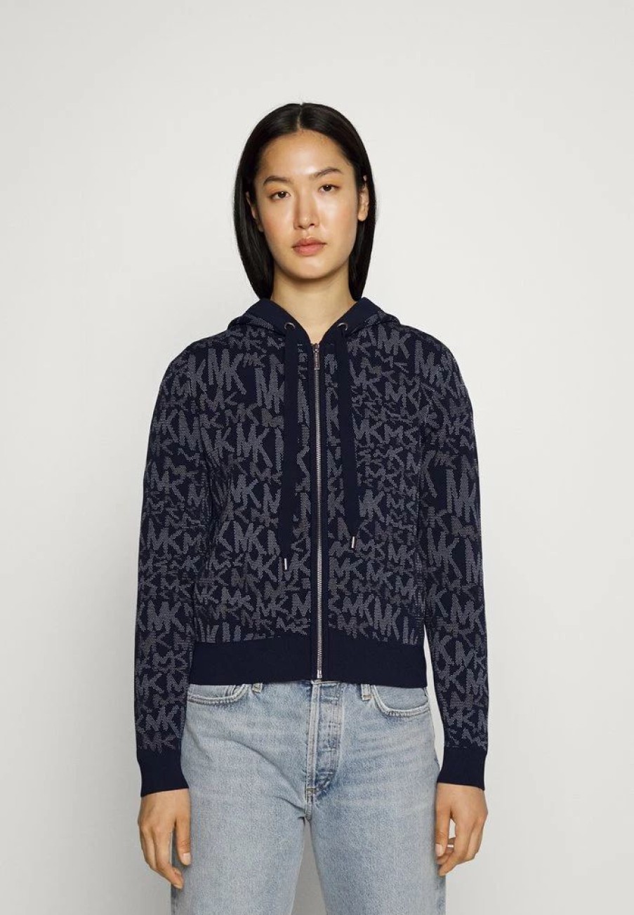 Online Michael Michael Kors Zip-Up Sweatshirt Midnightblue