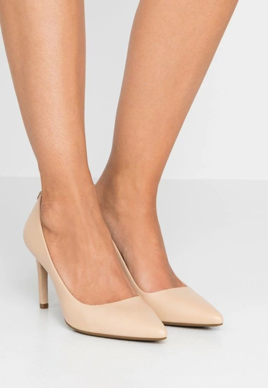 New Michael Michael Kors Dorothy Flex High Heels Nude