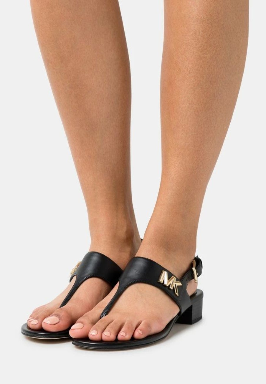 Clearance Michael Michael Kors Jilly T-Bar Sandals Black