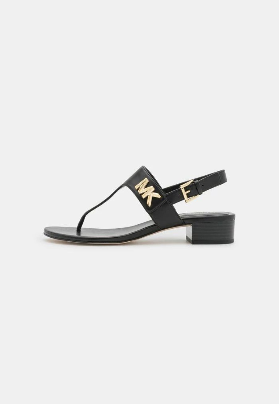 Clearance Michael Michael Kors Jilly T-Bar Sandals Black