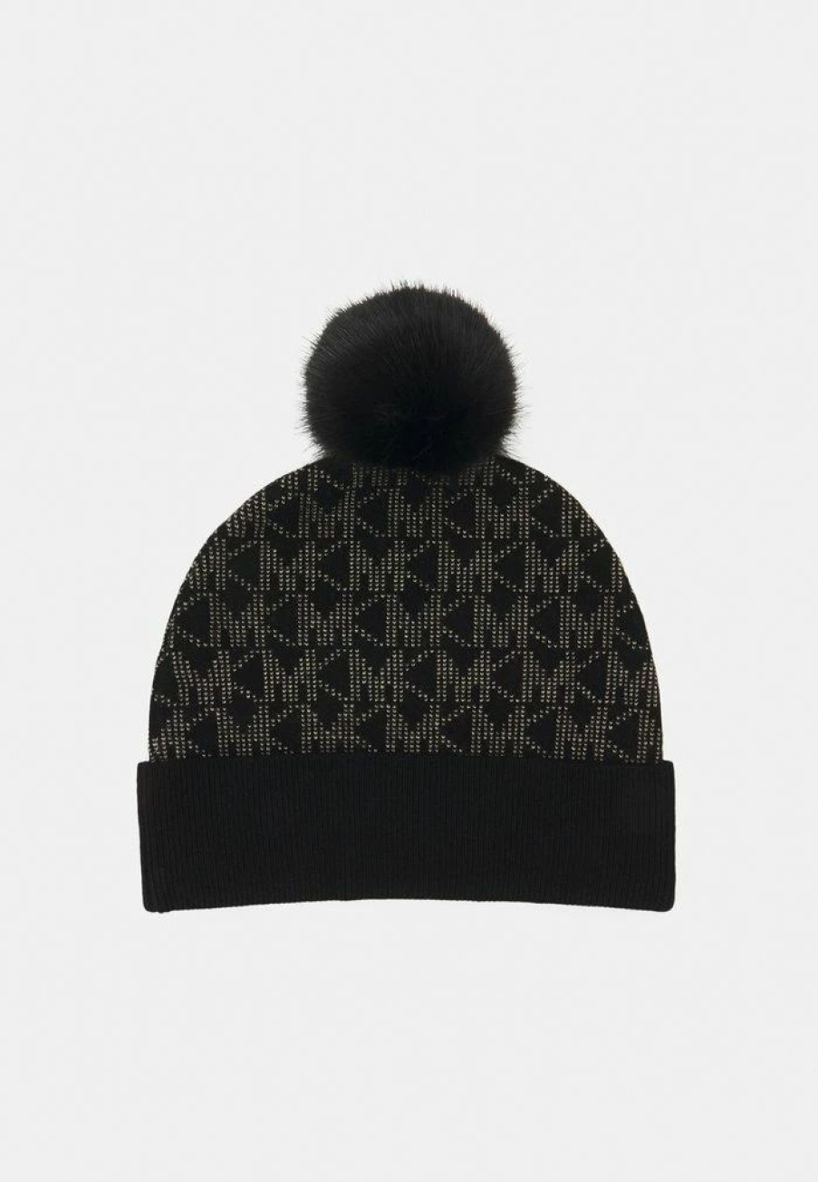 Hot Michael Michael Kors B0Ld Dot Beanie Beanie Black/Khaki