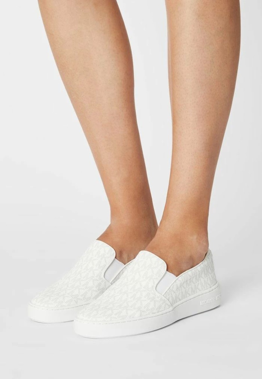 Online Michael Michael Kors Keaton Slip-Ons Bright White