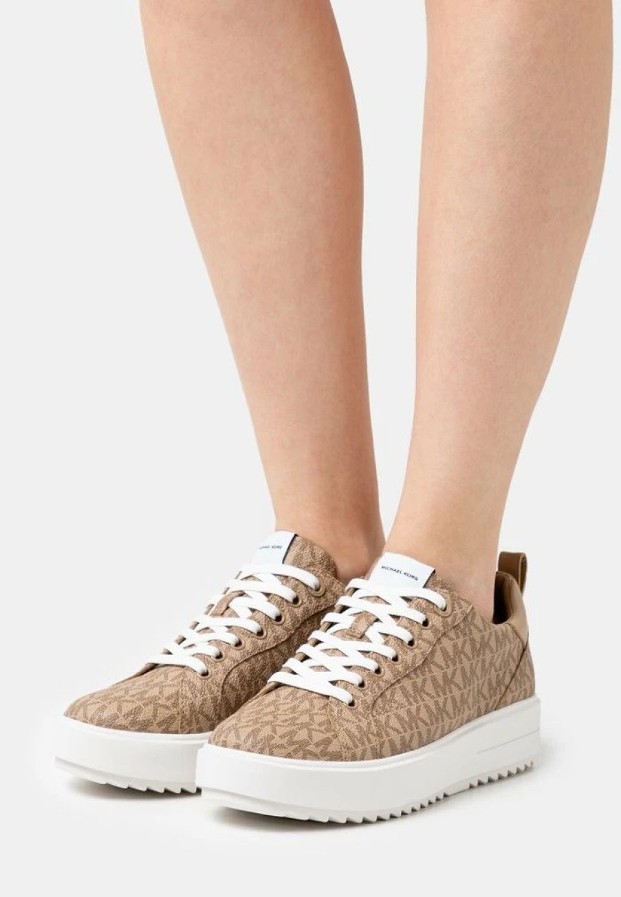 Clearance Michael Michael Kors Emmett Lace Up Trainers Camel